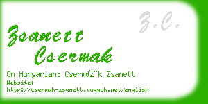 zsanett csermak business card